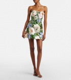 Leo Lin Roselle floral-appliqué minidress