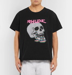 Rhude - Oversized Printed Cotton-Jersey T-Shirt - Men - Black