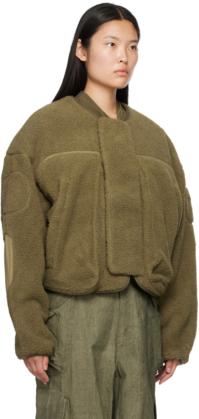 Entire Studios Khaki Fluffy Jacket