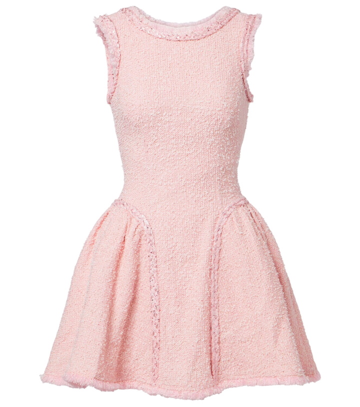 Photo: Self-Portrait Sequined bouclé tweed minidress