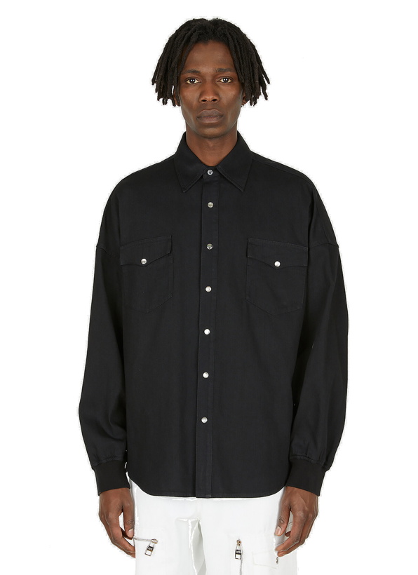 Photo: Printed Long Sleeved Shirt in Black