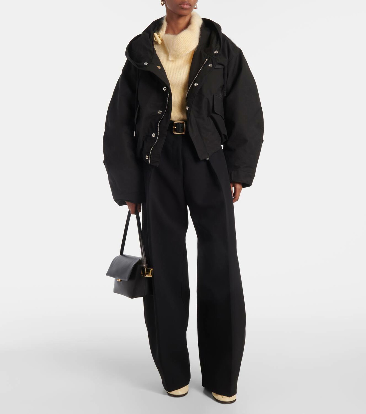 JACQUEMUS ウィメンズ Caraco クロップドパファージャケット Jacquemus Parka Courte Caraco cotton-blend jacket Jacquemus