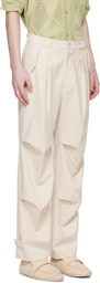 AFTER PRAY Beige Technical Trousers