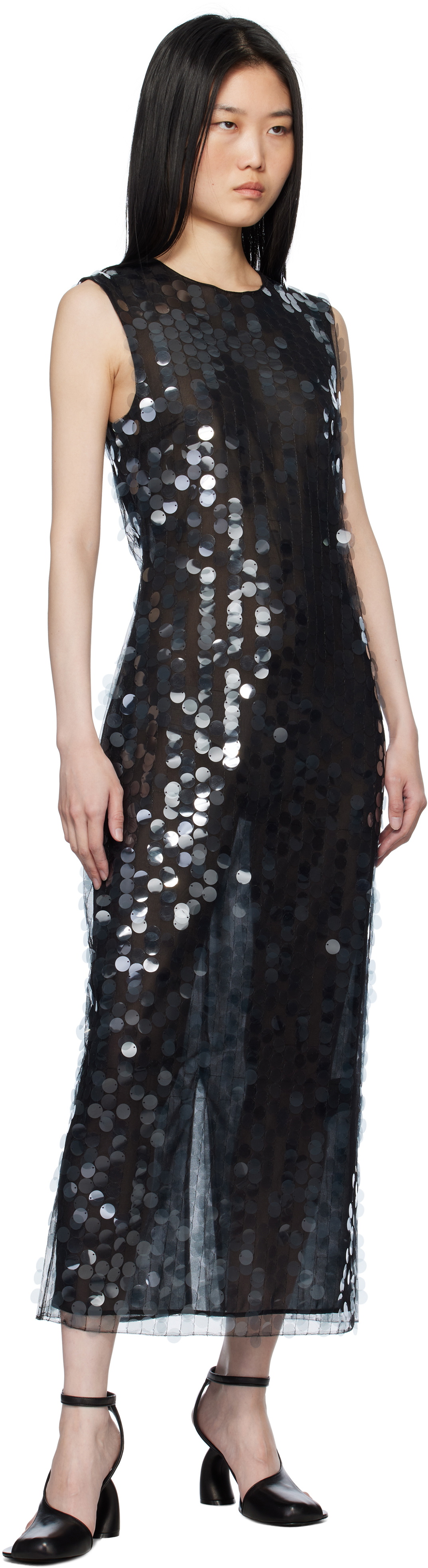 16Arlington Black Tovia Midi Dress