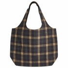 A.P.C. Men's Ninon Plaid Wool Tote in Heather Grey 