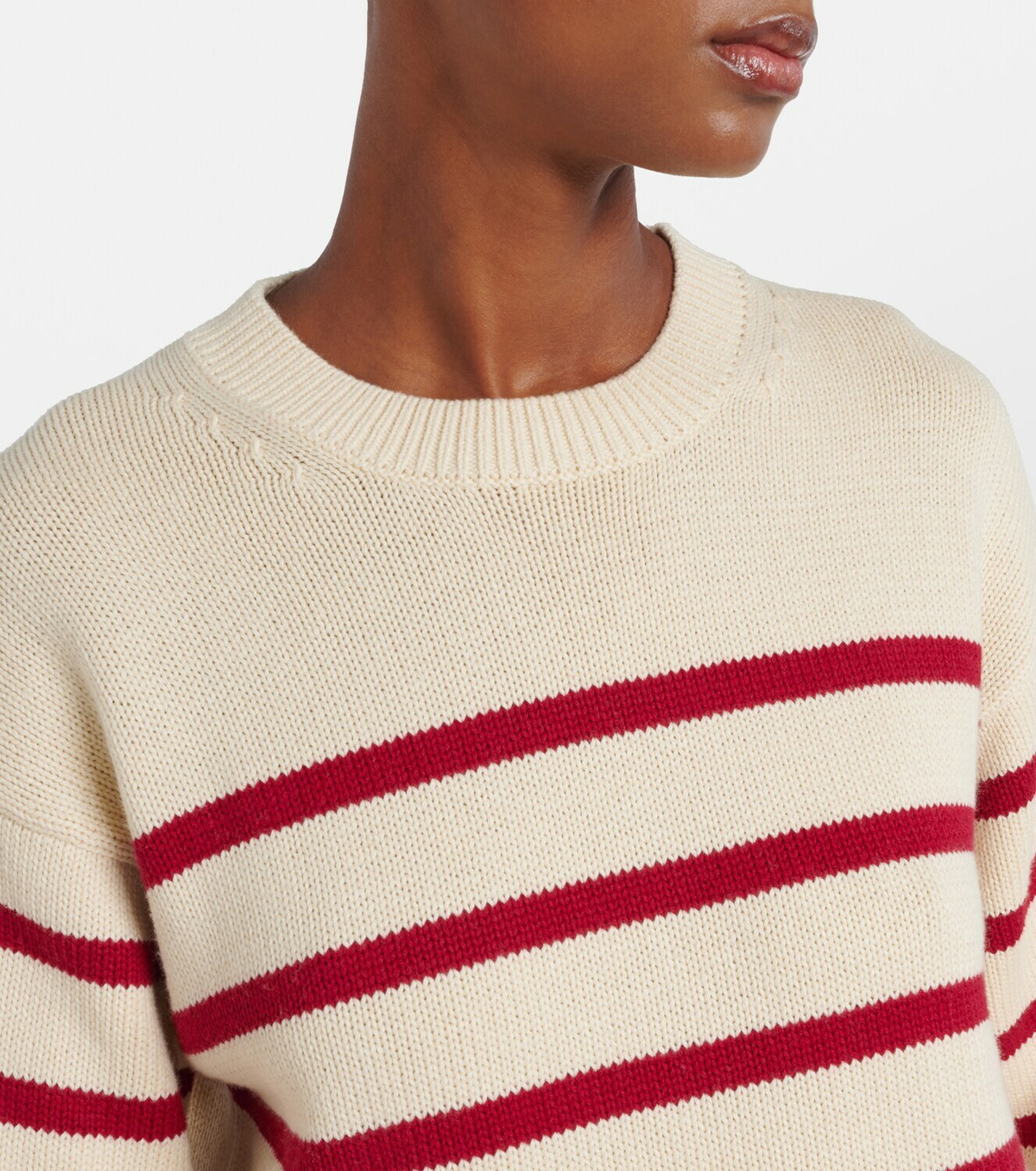Velvet Lucia striped cotton and cashmere sweater