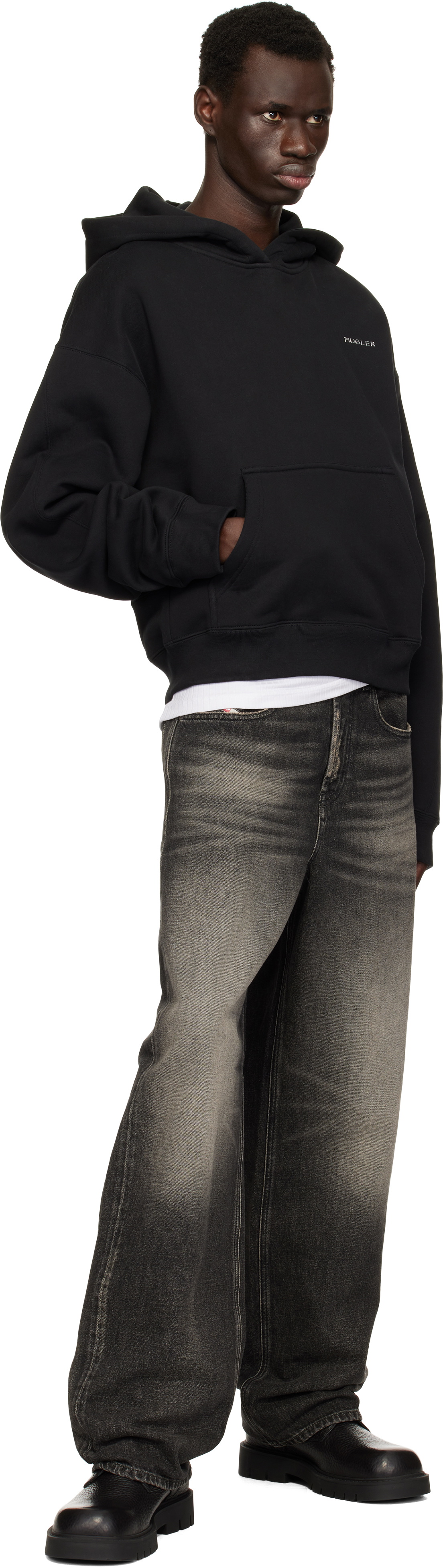 Mugler Black 'Mugler Signature' Hoodie
