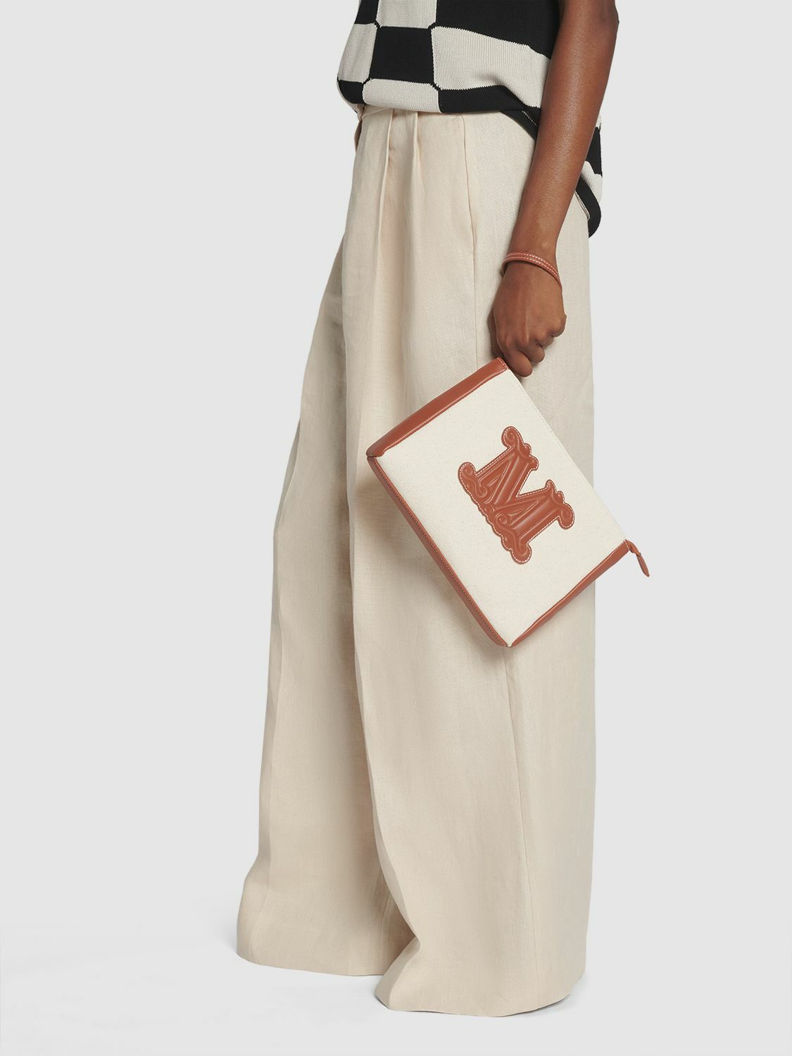 MAX MARA - Cascia Embroidered Cotton Clutch Max Mara