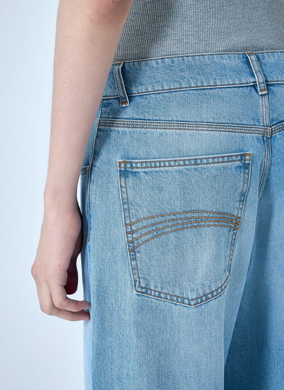 ERL Flared Wide-Leg Jeans