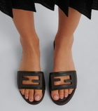 Fendi Baguette® leather slides