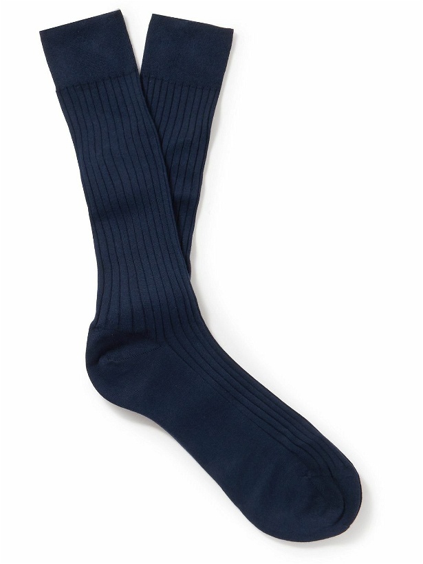 Photo: Mr P. - Ribbed Cotton Socks
