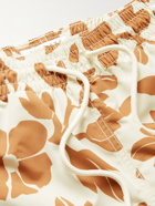 Atalaye - Lorenia Mid-Length Printed Recycled Swim Shorts - Orange
