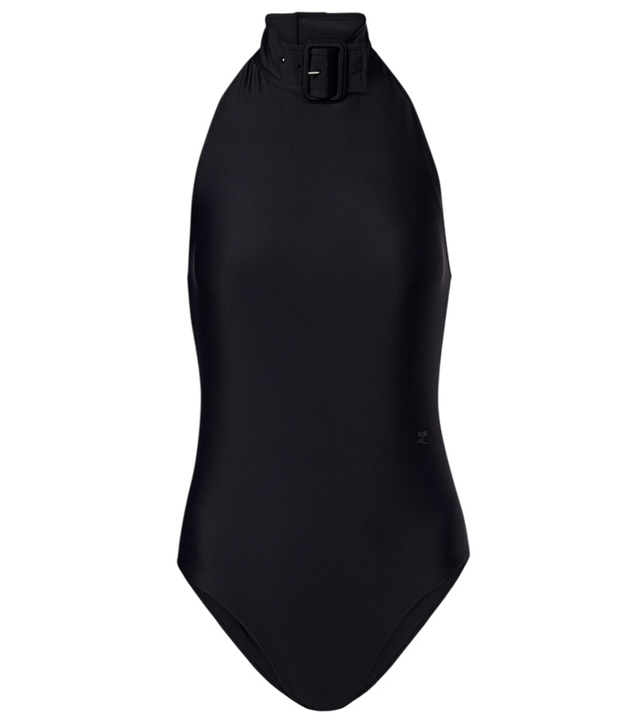 Photo: Courrèges Buckle-detail crepé bodysuit