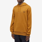 Fred Perry Men's Tipped Popover Hoodie in Dark Caramel