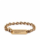 Balenciaga Men's Tags Bracelet in Antique Gold