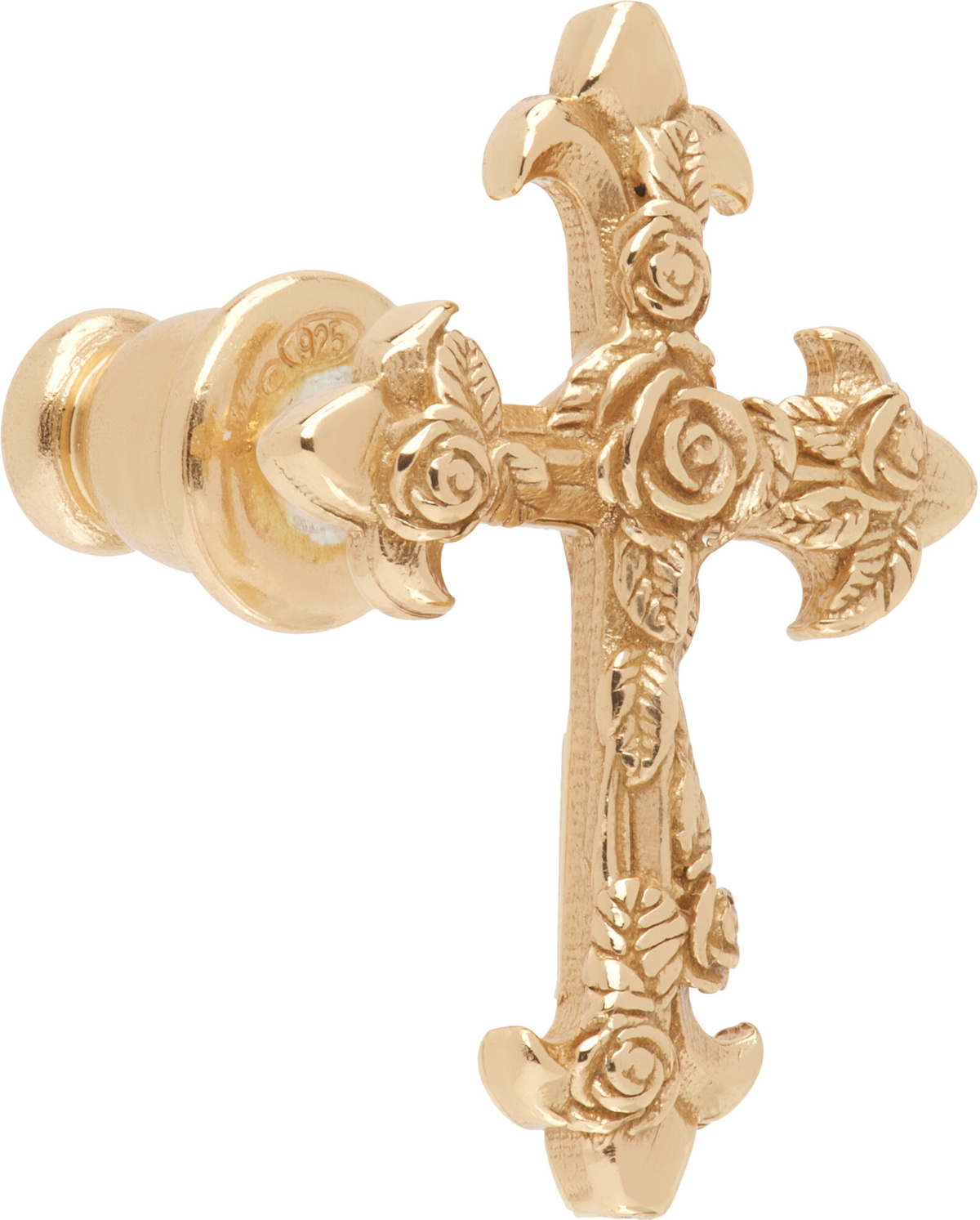 Emanuele Bicocchi Rose Cross Stud Single Earring