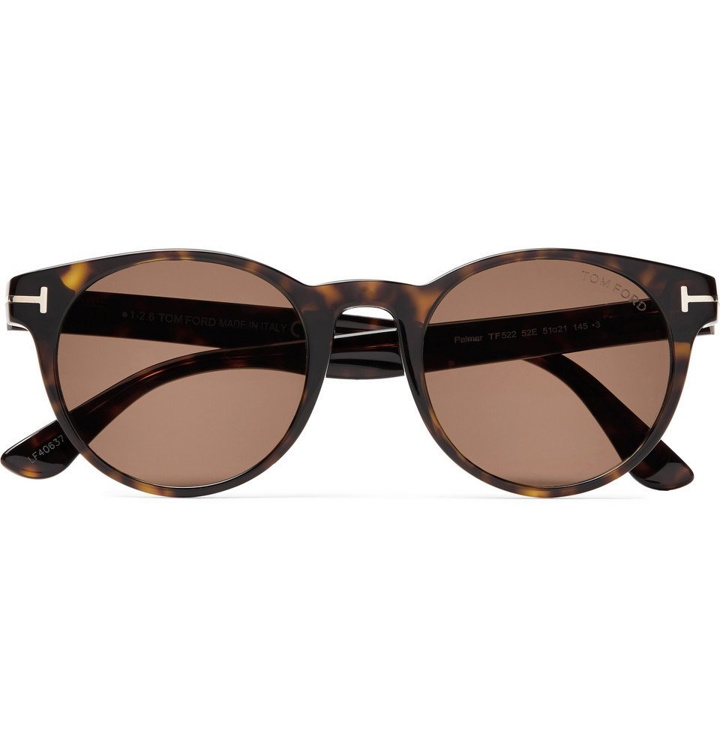Photo: TOM FORD - Palmer Round-Frame Tortoiseshell Acetate Sunglasses - Men - Brown
