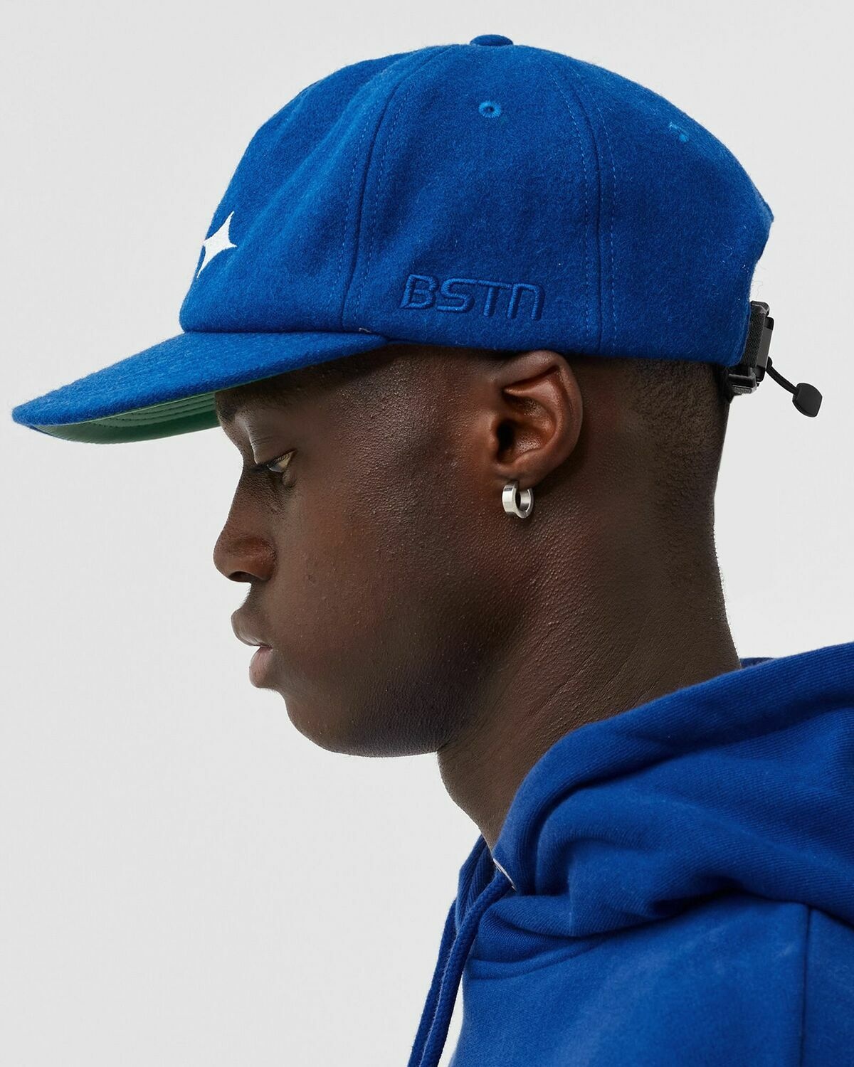 Bstn Brand Logo Wool Cap Blue - Mens - Caps