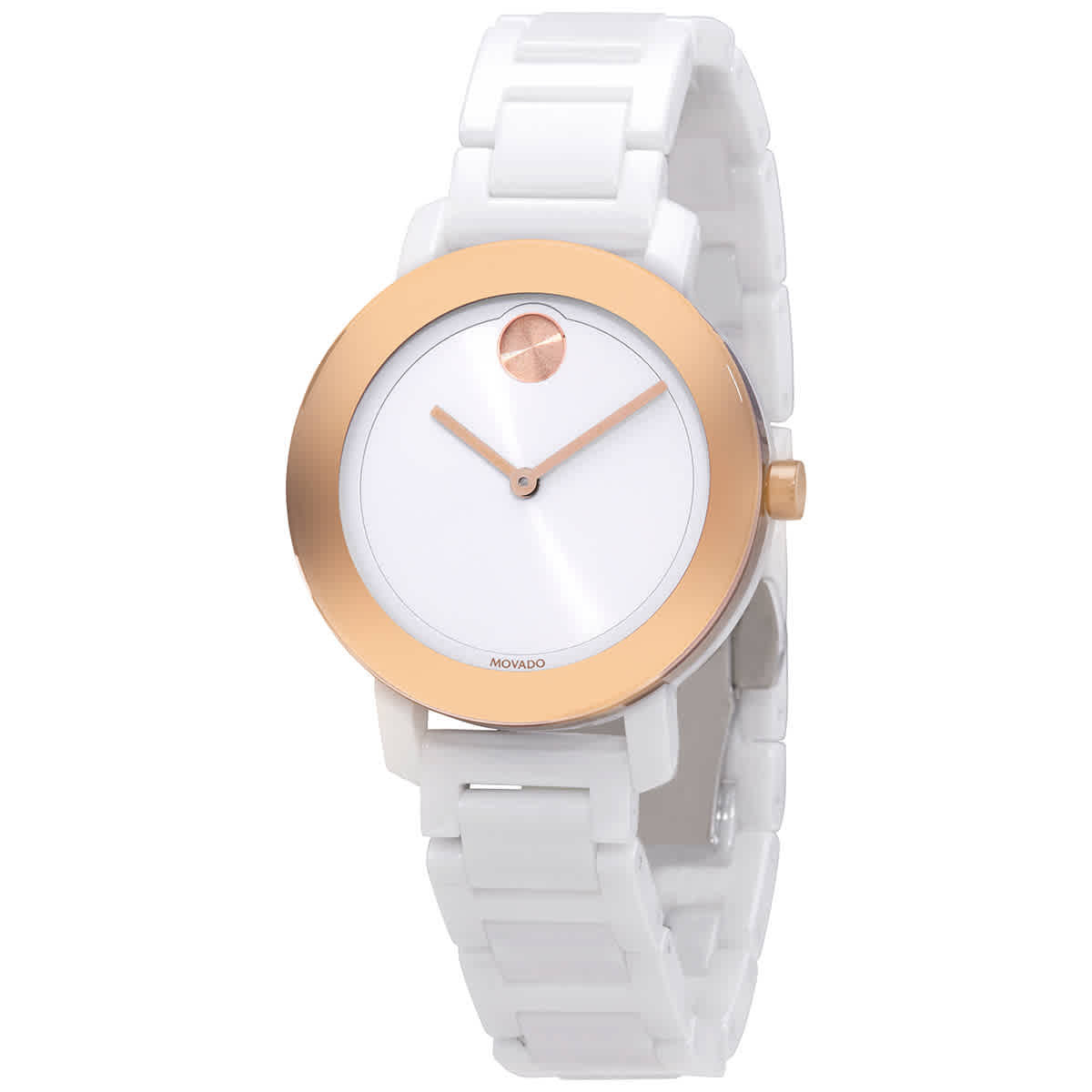 Movado Bold Evolution Quartz White Dial Ladies Watch 3600753