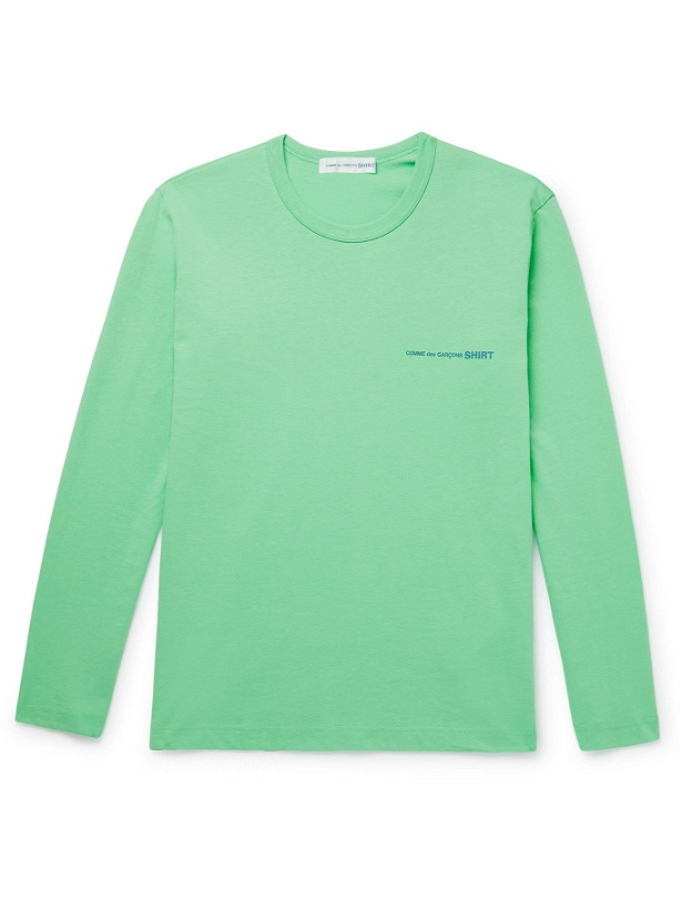 Photo: Comme des Garçons SHIRT - Logo-Print Cotton-Jersey T-Shirt - Green - S