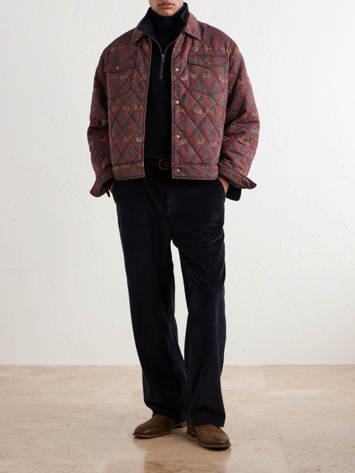Aimé Leon Dore - Printed Quilted Shell Jacket - Red