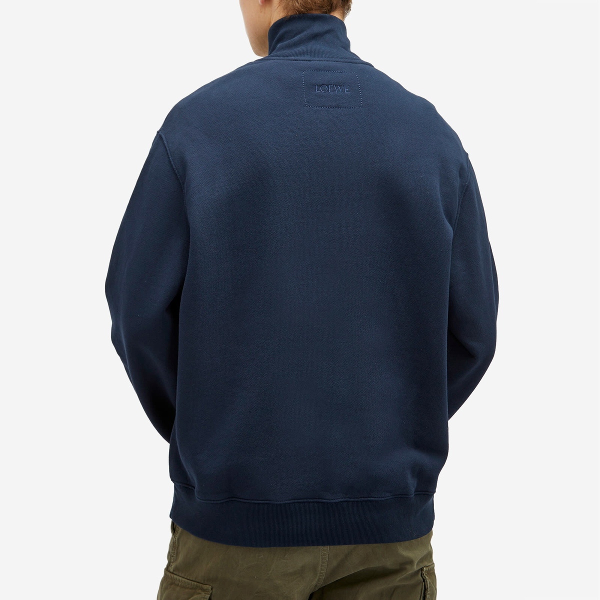LOEWE◆イースト リバー リッジ ジップ スウェットシャツ Loewe Men's East River Ridge Zip Sweatshirt in Dark Blue Loewe