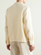 Séfr - Jagou Camp-Collar Cotton-Blend Tweed Shirt - Neutrals