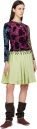 Chopova Lowena Multicolor Totally Tiger Flocked Mesh Top