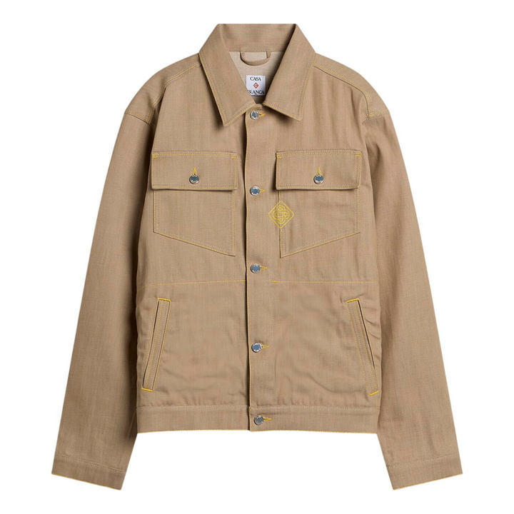 Photo: Casablanca Men's Desert Canvas Denim Jacket in Beige
