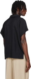 RECTO Black Dolman Sleeve Polo
