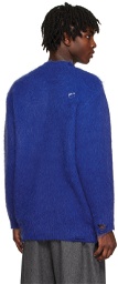 ADER error Blue Distressed Sweater