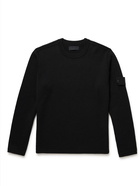 Stone Island - Slim-Fit Logo-Appliquéd Wool Sweater - Black