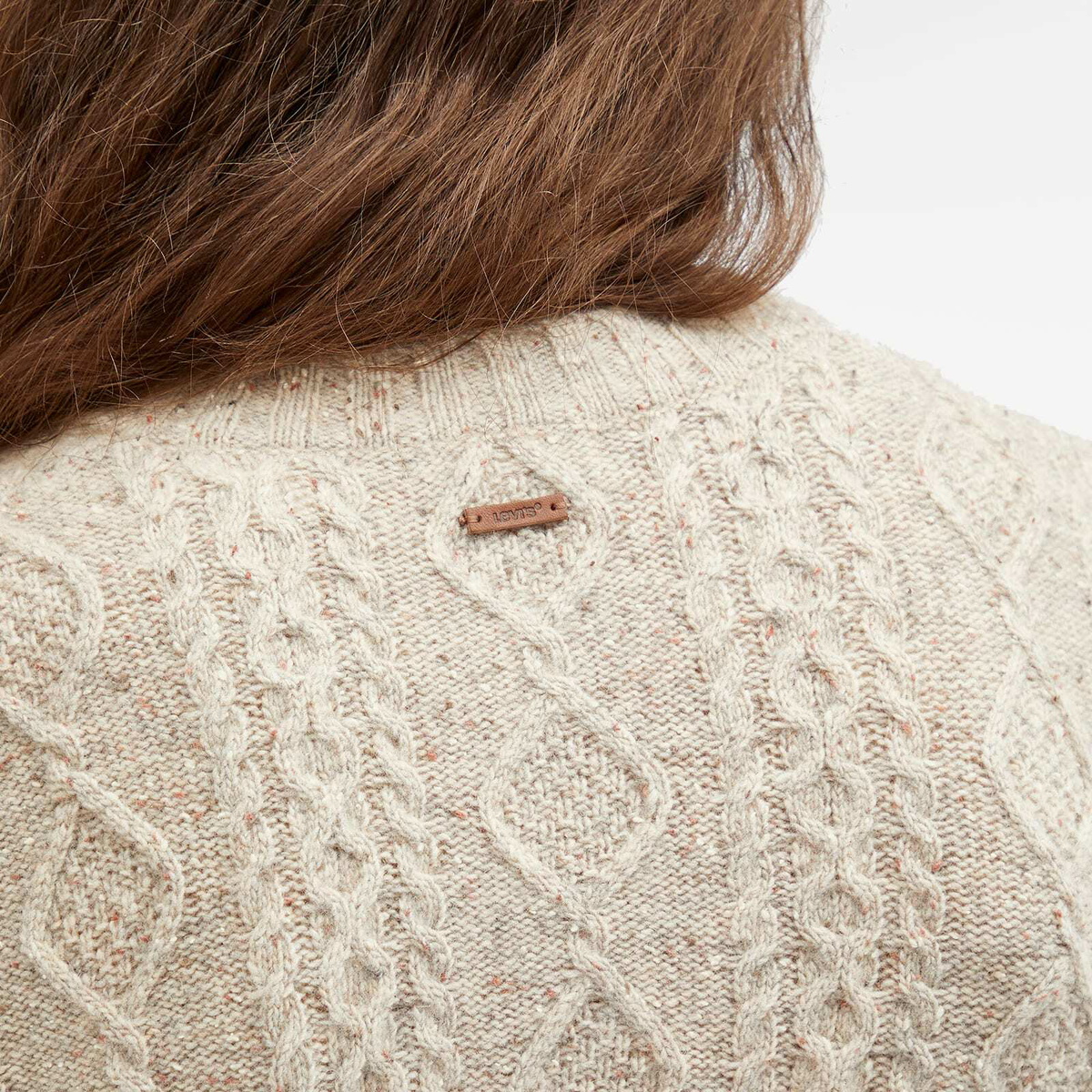 Levi's Women's Cable Knit Cardigan in White