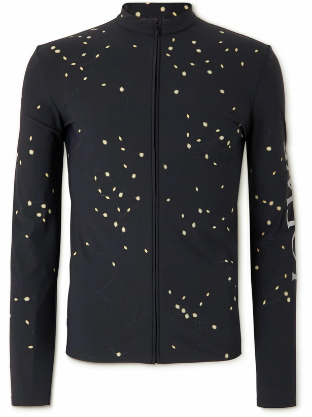 Photo: Loewe - Slim-Fit Printed Stretch-Shell Zip-Up Sweatshirt - Black