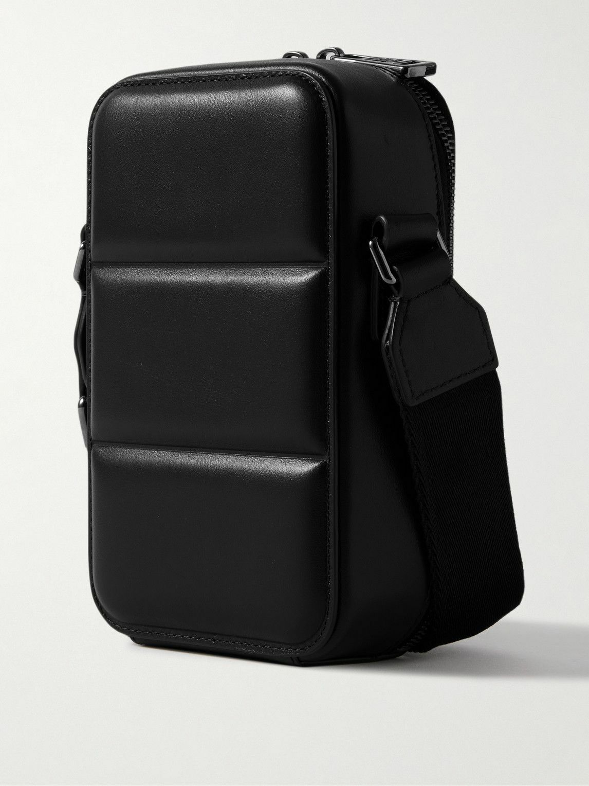 Moncler - Logo-Appliquéd Quilted Leather Messenger Bag Moncler
