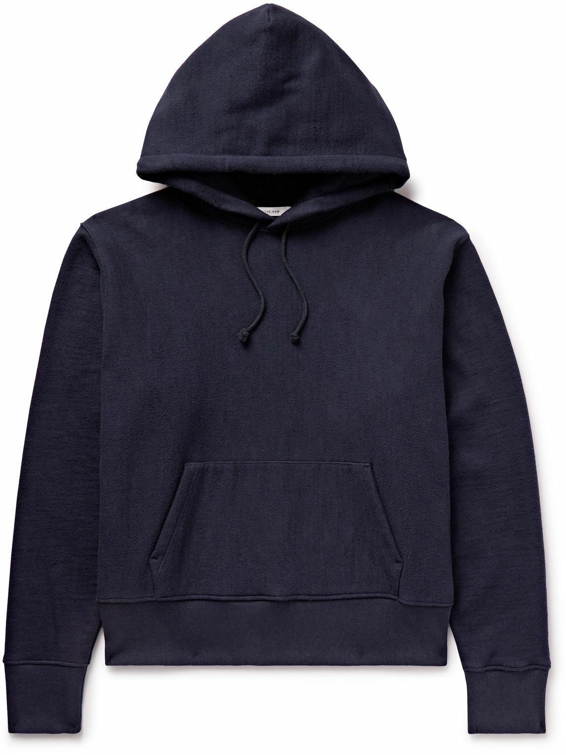 Photo: The Row - Naoki Brushed Cotton-Jersey Hoodie - Blue