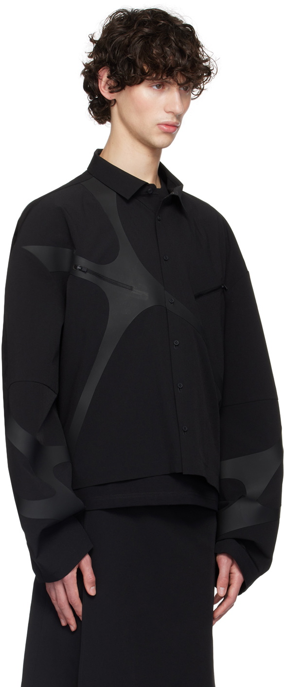 HELIOT EMIL ブラック Insterno シャツ IT44 HELIOT EMIL Black Insterno Shirt Heliot Emil