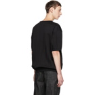 Issey Miyake Men Black Wrinkle Knit T-Shirt
