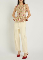 Sister Jane Forest Echo Floral-jacquard Woven top Multicoloured