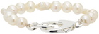 Hatton Labs White Pearl Flower Bracelet