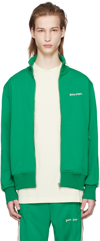 Photo: Palm Angels Green Striped Track Jacket