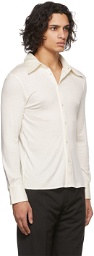 Carlota Barrera Off-White Ribbed Jersey Shirt