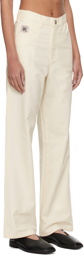 Bode Off White Knolly Brook Trousers