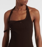 Courrèges Undressed ribbed-knit midi dress