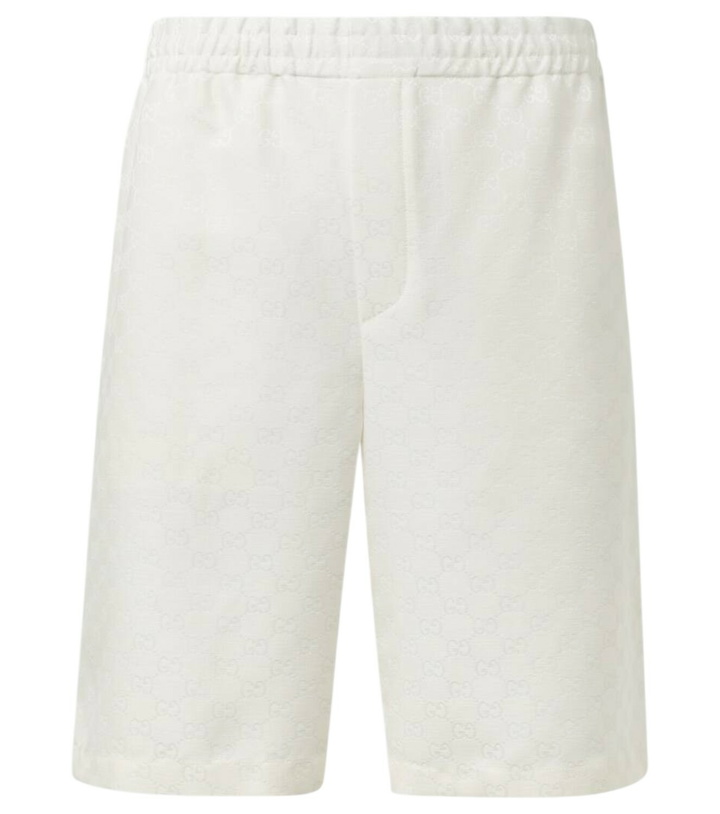 Photo: Gucci GG linen-blend shorts