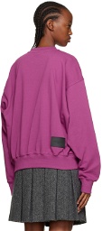 We11done Purple Cross Symbol Sweatshirt