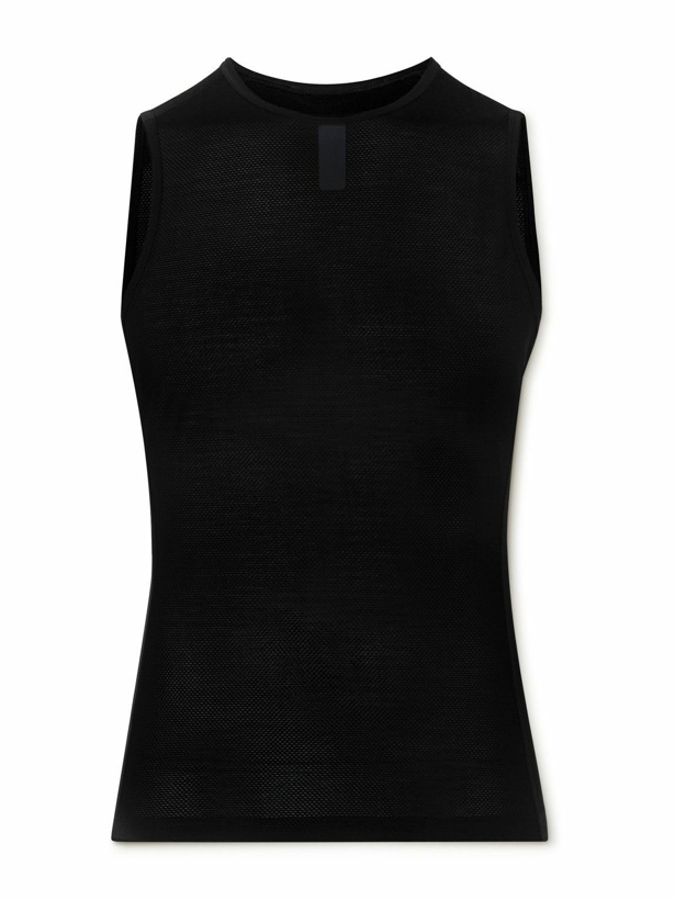 Photo: Rapha - Logo-Appliquéd Wool-Blend Mesh Cycling Tank Top - Black