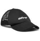 Off-White - Logo-Print Neoprene and Mesh Cap - Men - Black