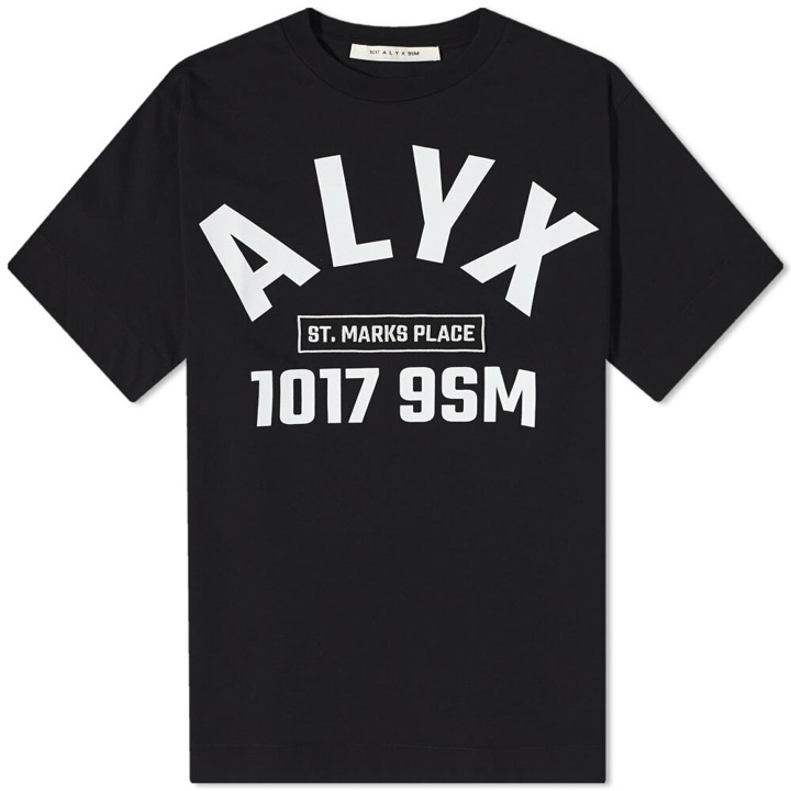 Photo: 1017 ALYX 9SM Men's Arch Logo T-Shirt in Black