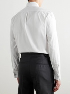 Brunello Cucinelli - Double-Cuff Bib-Front Cotton-Poplin Shirt - White